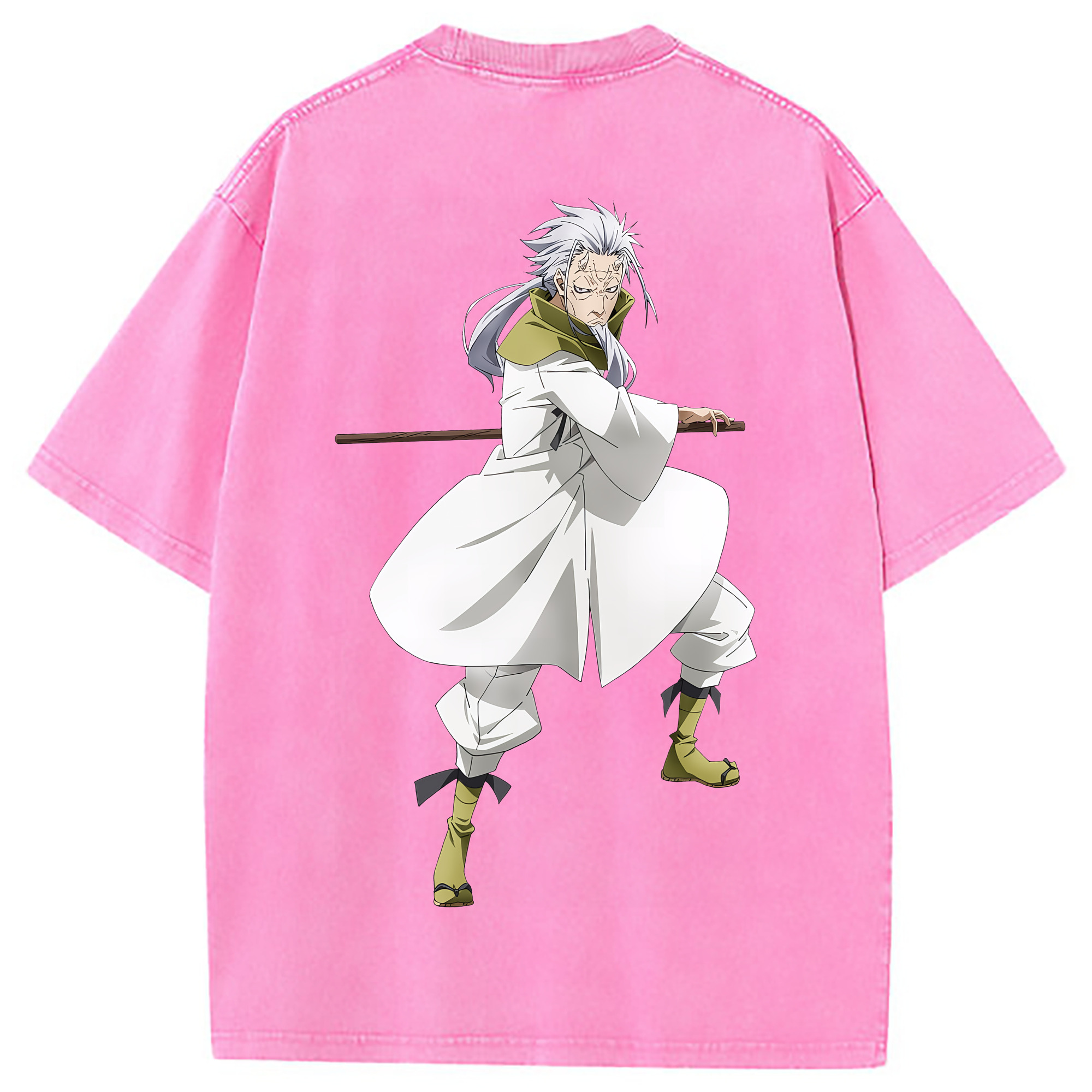 （画像用） 転スラ Regarding Reincarnated to Slime 綿100% ヴィンテージ風 半袖Tシャツ（背面プリント）